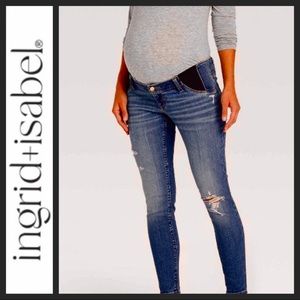 Isabel & Ingrid Distressed Under Belly Jeans